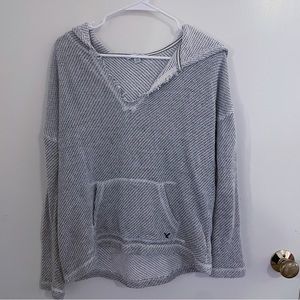 Hooded American Eagle Knit Sweater Top